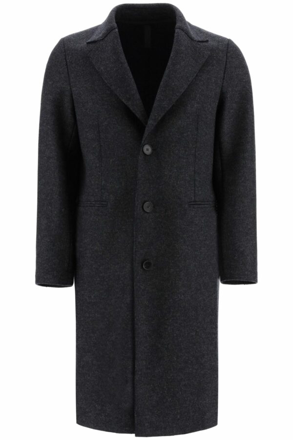 HARRIS WHARF LONDON REGULAR WOOL COAT 50 Grey Wool