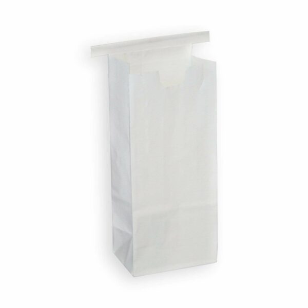 Half Pound Coffee Bags with Tin Ties - WHITE, 100 Count Box