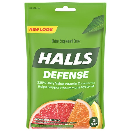 Halls Defense Defense Vitamin C Assorted Citrus - 30.0 ea