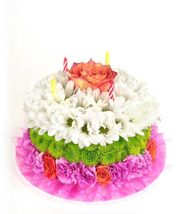 Happiest Birthday Flower Cake - Regular