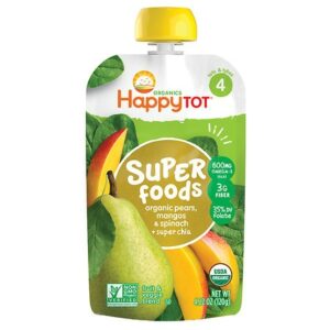 Happy Tots Organic Superfoods Spinach, Mango & Pear - 4.22 oz