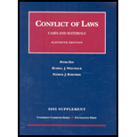 Hay, Weintraub and Borchers' 2002 Supplement to Cases and Materials Conflict of Laws