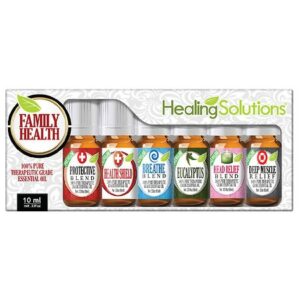 Healing Solutions Essential Oil Family Health Gift Set - 0.33 fl oz x 6 pack