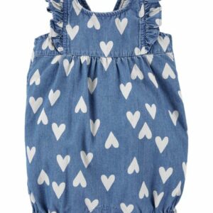 Heart Chambray Romper