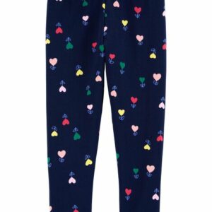 Heart Flower Capri Leggings