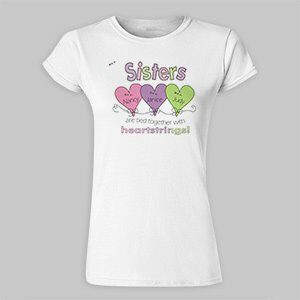 Heart Strings Personalized Womens Fitted T-shirt