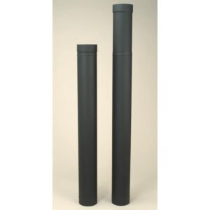 Heat-Fab 2606B 6" x 38" - 70" Telescoping Pipe Length Black Vent Pipe Stove Pipe Pipe Length