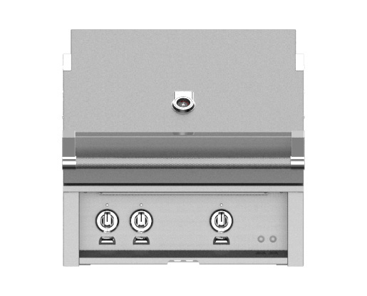 Hestan 30" Stainless Steel Built-In Trellis And Sear Burner Rotisserie Liquid Propane Gas Grill