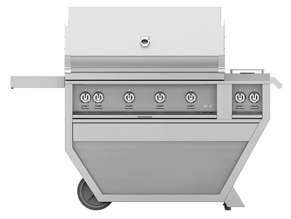 Hestan 42" Stainless Steel Deluxe Trellis And Sear With Double Side Burner Natural Gas Grill