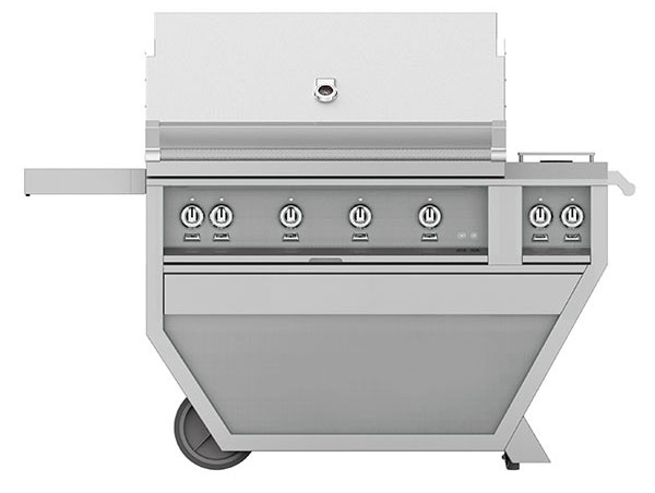 Hestan 42" Stainless Steel Deluxe Trellis With Double Side Burner Natural Gas Grill