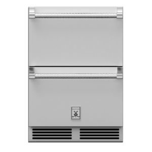 Hestan GRFR24 24 Inch Wide 5.2 Cu. Ft. Compact Refrigerator and Freezer Drawers Stainless Steel Refrigeration Appliances Compact Refrigerators