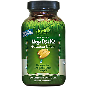 High Potency Vitamin D3 & K2 Complex with Advanced Absorption (60 Liquid Softgels)