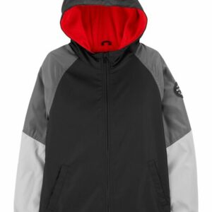 Hooded Jersey-Lined Windbreaker