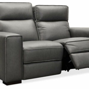 Hooker Furniture Living Room Braeburn Leather Loveseat With Power Recline And Power Headrest