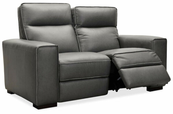 Hooker Furniture Living Room Braeburn Leather Loveseat With Power Recline And Power Headrest