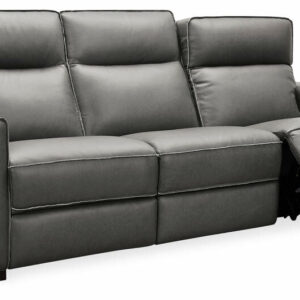 Hooker Furniture Living Room Braeburn Leather Sofa With Power Recline And Power Headrest