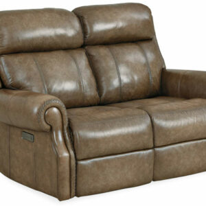 Hooker Furniture Living Room Brooks Power Loveseat With Power Headrest