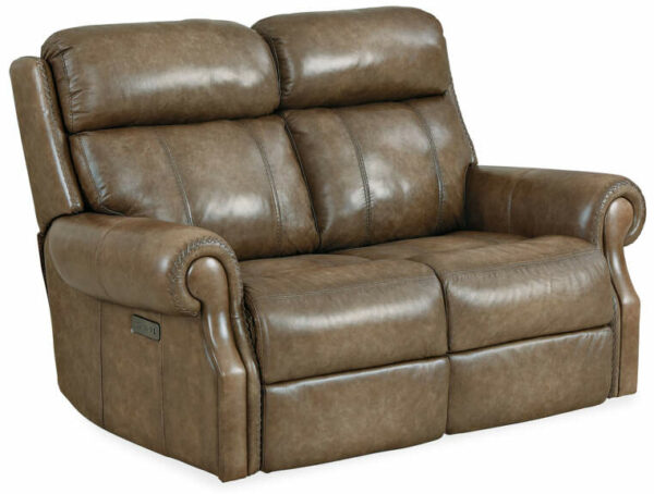 Hooker Furniture Living Room Brooks Power Loveseat With Power Headrest
