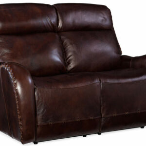 Hooker Furniture Living Room Chambers Power Recliner Loveseat With Power Headrest