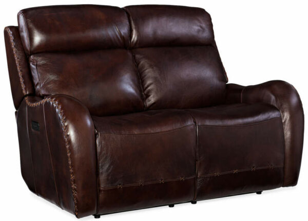 Hooker Furniture Living Room Chambers Power Recliner Loveseat With Power Headrest