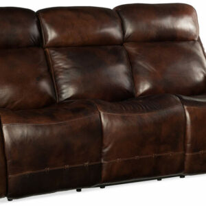 Hooker Furniture Living Room Chambers Power Recliner Sofa With Power Headrest