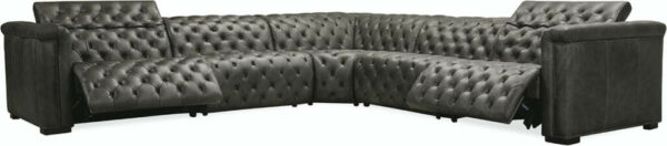 Hooker Furniture Living Room Savion Grandier 5 Piece Sectional w/ 2 Power Recline w/ Power Headrest