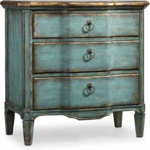 Hooker Furniture Living Room Three Drawer Turquoise Chest