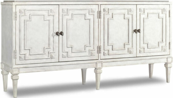 Hooker Furniture Living Room White Four-Door Credenza