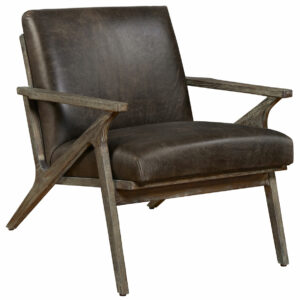 Hooker Furniture Living Room Wylie Exposed Distressed Grey Wood Chair