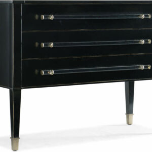 Hooker Furniture Melange Rowan Living Room Three Drawer Black Chest