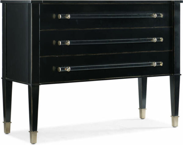 Hooker Furniture Melange Rowan Living Room Three Drawer Black Chest