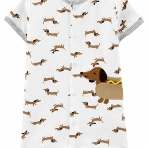 Hot Dog Snap-Up Romper