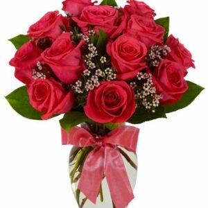 Hot Pink Rose Bouquet - Regular