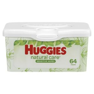 Huggies Natural Care Sensitive Baby Wipes Nursery Tub Fragrance Free - 64.0 ea