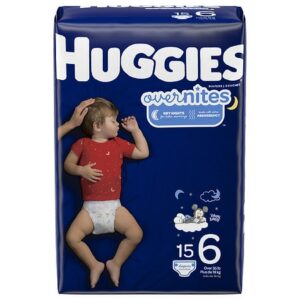 Huggies OverNites Diapers, Size 6 - 15.0 ea