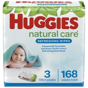 Huggies Refreshing Clean Refreshing Baby Wipes Flip-Top Packs Cucumber & Green Tea - 56.0 ea x 3 pack