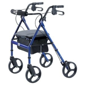 Hugo Portable Rollator Rolling Walker With Seat, Backrest And 8" Wheels - 1.0 ea