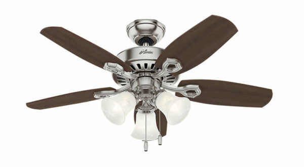 Hunter 42" Brazilian Cherry/Harvest Mahogany Builder Ceiling Fan For Small Rooms