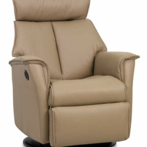 IMG Boss Trend Pebble Leather Large Power Recliner With Chaise