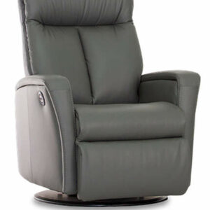 IMG Salem Trend Nordic Grey Leather Standard Power+ Recliner With Chaise