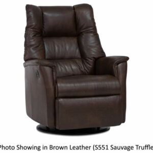 IMG Verona Sauvage Truffle Leather Standard Power Recliner with Chaise