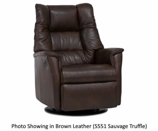 IMG Verona Sauvage Truffle Leather Standard Power Recliner with Chaise