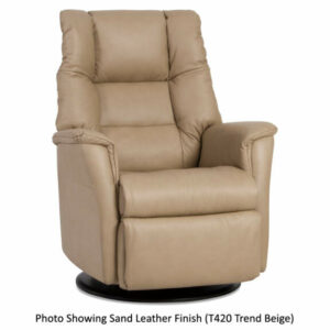 IMG Verona Trend Beige Leather Standard Power Recliner with Chaise