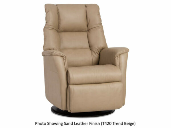 IMG Verona Trend Beige Leather Standard Power Recliner with Chaise