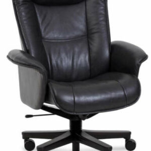 IMG Windsor Sauvage Charcoal Leather Large Desk Chair
