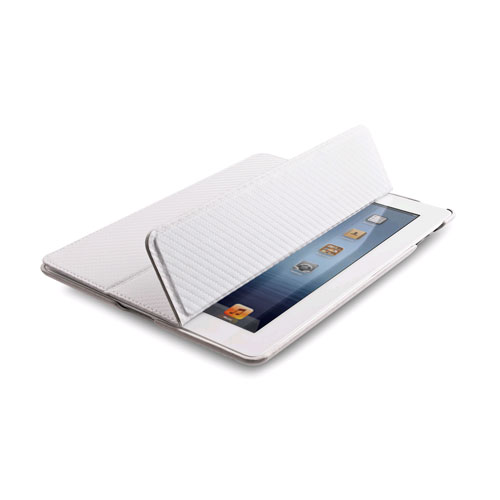 ION Factory - Carbon Cover for Apple iPad (3rd. Gen.) & iPad 2 - White