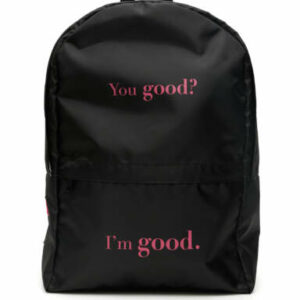 IRENEISGOOD "YOU GOOD? I'M GOOD" BACKPACK OS Black Technical