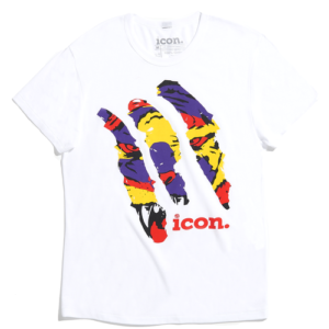 Icon The Collection Mens Icon The Collection Tiger Scratch T-Shirt - Mens White/Multi Size XL