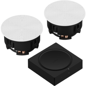 In-Ceiling Speakers & Amp Set - Architectural Speakers - Customizable Grilles - Sonos
