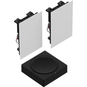 In-Wall Speakers & Amp Set - Architectural Speakers - Customizable Grilles - Sonos